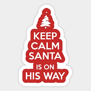 Keep Calm Santa Sticker